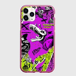 Чехол iPhone 11 Pro матовый Watch Dogs: Legion, цвет: 3D-малиновый