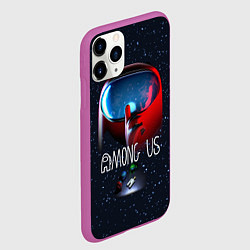 Чехол iPhone 11 Pro матовый AMONG US, цвет: 3D-фиолетовый — фото 2