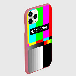 Чехол iPhone 11 Pro матовый NO SIGNAL, цвет: 3D-малиновый — фото 2