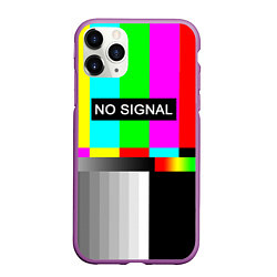 Чехол iPhone 11 Pro матовый NO SIGNAL, цвет: 3D-фиолетовый