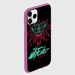 Чехол iPhone 11 Pro матовый The Witcher 2077, цвет: 3D-фиолетовый — фото 2