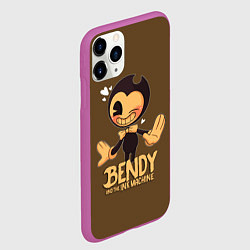 Чехол iPhone 11 Pro матовый Bendy And The Ink Machine, цвет: 3D-фиолетовый — фото 2