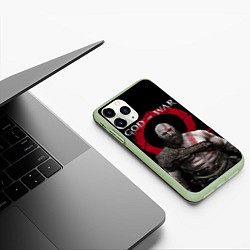 Чехол iPhone 11 Pro матовый God of War, цвет: 3D-салатовый — фото 2