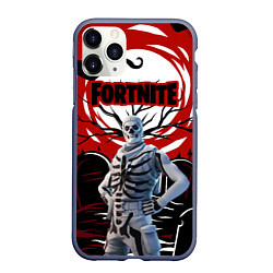 Чехол iPhone 11 Pro матовый СКЕЛЕТ FORTNITE