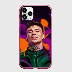 Чехол iPhone 11 Pro матовый Niletto, цвет: 3D-малиновый
