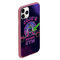 Чехол iPhone 11 Pro матовый JoJo’s Bizarre Adventure Gym, цвет: 3D-малиновый — фото 2