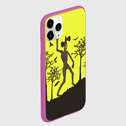 Чехол iPhone 11 Pro матовый Siren Head, цвет: 3D-фиолетовый — фото 2