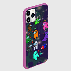 Чехол iPhone 11 Pro матовый Among Us, цвет: 3D-фиолетовый — фото 2