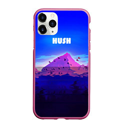 Чехол iPhone 11 Pro матовый HUSH, цвет: 3D-малиновый