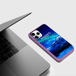 Чехол iPhone 11 Pro матовый ASSASSINS CREED VALHALLA, цвет: 3D-фиолетовый — фото 2