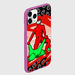Чехол iPhone 11 Pro матовый MASTER AMONG US, цвет: 3D-фиолетовый — фото 2