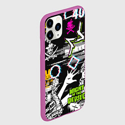 Чехол iPhone 11 Pro матовый Watch Dogs, цвет: 3D-фиолетовый — фото 2