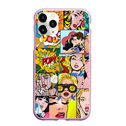 Чехол iPhone 11 Pro матовый Pop Art, цвет: 3D-розовый