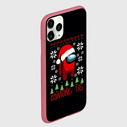 Чехол iPhone 11 Pro матовый AMONG US, цвет: 3D-малиновый — фото 2