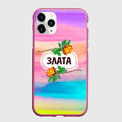 Чехол iPhone 11 Pro матовый Злата, цвет: 3D-малиновый