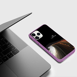 Чехол iPhone 11 Pro матовый Night route, цвет: 3D-фиолетовый — фото 2