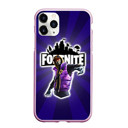 Чехол iPhone 11 Pro матовый FORTNITE, цвет: 3D-розовый