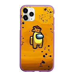 Чехол iPhone 11 Pro матовый Among Us Cheese Z, цвет: 3D-фиолетовый