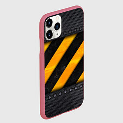 Чехол iPhone 11 Pro матовый Металлическая преграда, цвет: 3D-малиновый — фото 2