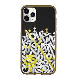 Чехол iPhone 11 Pro матовый GRAFFITY, цвет: 3D-коричневый