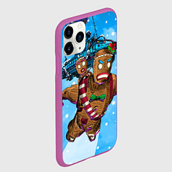 Чехол iPhone 11 Pro матовый Пряничный человек, цвет: 3D-фиолетовый — фото 2