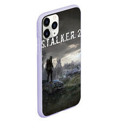 Чехол iPhone 11 Pro матовый STALKER 2, цвет: 3D-светло-сиреневый — фото 2