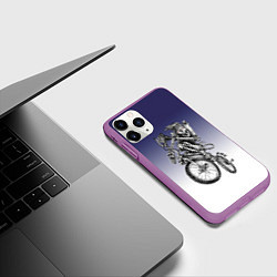 Чехол iPhone 11 Pro матовый BMX, цвет: 3D-фиолетовый — фото 2