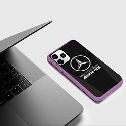 Чехол iPhone 11 Pro матовый MERCEDES-BENZ, цвет: 3D-фиолетовый — фото 2