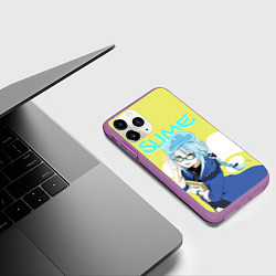 Чехол iPhone 11 Pro матовый Slime, цвет: 3D-фиолетовый — фото 2