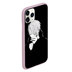 Чехол iPhone 11 Pro матовый Парень курит, цвет: 3D-розовый — фото 2