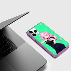 Чехол iPhone 11 Pro матовый Shuna, цвет: 3D-фиолетовый — фото 2