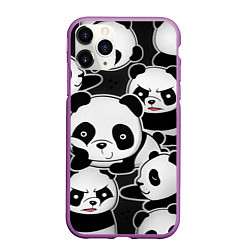 Чехол iPhone 11 Pro матовый Смешные панды