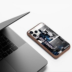 Чехол iPhone 11 Pro матовый Minecraft, цвет: 3D-коричневый — фото 2