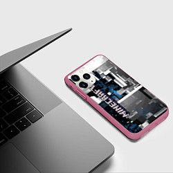 Чехол iPhone 11 Pro матовый Minecraft, цвет: 3D-малиновый — фото 2