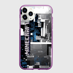 Чехол iPhone 11 Pro матовый Minecraft, цвет: 3D-фиолетовый