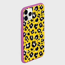 Чехол iPhone 11 Pro матовый Леопард, цвет: 3D-фиолетовый — фото 2