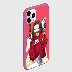 Чехол iPhone 11 Pro матовый Nezuko, цвет: 3D-фиолетовый — фото 2