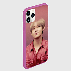 Чехол iPhone 11 Pro матовый BTS, цвет: 3D-фиолетовый — фото 2