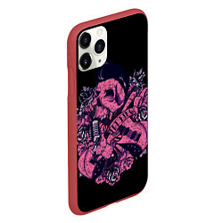 Чехол iPhone 11 Pro матовый Король рок н ролла, цвет: 3D-красный — фото 2