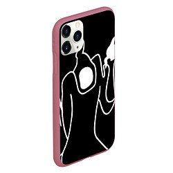 Чехол iPhone 11 Pro матовый Haunted Family, цвет: 3D-малиновый — фото 2