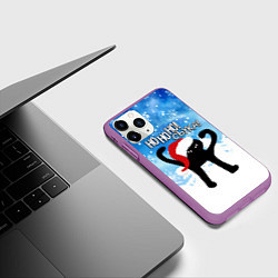 Чехол iPhone 11 Pro матовый HO HO HO! СЪУКА, цвет: 3D-фиолетовый — фото 2