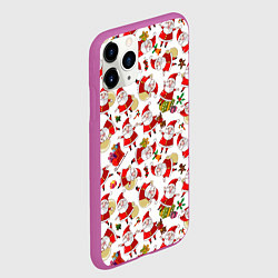 Чехол iPhone 11 Pro матовый Дед Мороз, цвет: 3D-фиолетовый — фото 2