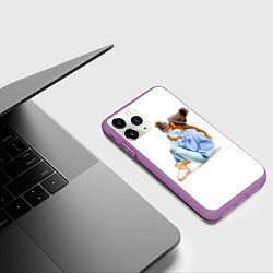 Чехол iPhone 11 Pro матовый Самая лучшая мама, цвет: 3D-фиолетовый — фото 2
