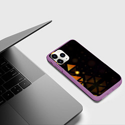 Чехол iPhone 11 Pro матовый Geometry, цвет: 3D-фиолетовый — фото 2