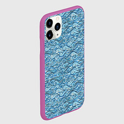 Чехол iPhone 11 Pro матовый Море волнуется, цвет: 3D-фиолетовый — фото 2