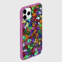 Чехол iPhone 11 Pro матовый Among Us Overload, цвет: 3D-фиолетовый — фото 2