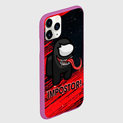 Чехол iPhone 11 Pro матовый AMONG US, цвет: 3D-фиолетовый — фото 2
