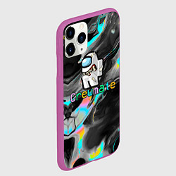 Чехол iPhone 11 Pro матовый Among Us, цвет: 3D-фиолетовый — фото 2