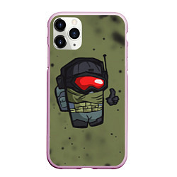 Чехол iPhone 11 Pro матовый AMONG US & CALL OF DUTY, цвет: 3D-розовый