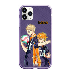 Чехол iPhone 11 Pro матовый Haikyu!!!, цвет: 3D-светло-сиреневый
